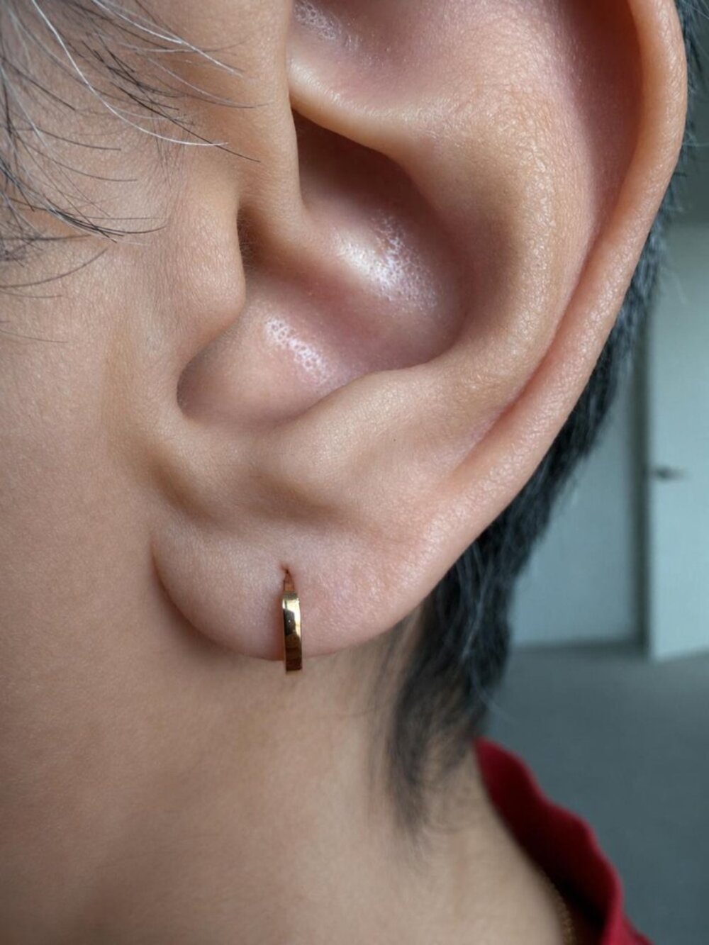 REPOSSI Mini Berbère 18K Rose Gold Huggie Earring